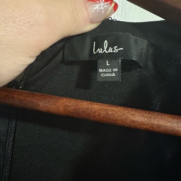 Lulu’s Dress Love Lasts Forever Black Sequin Long Sleeve Maxi Size L - Picture 7 of 7